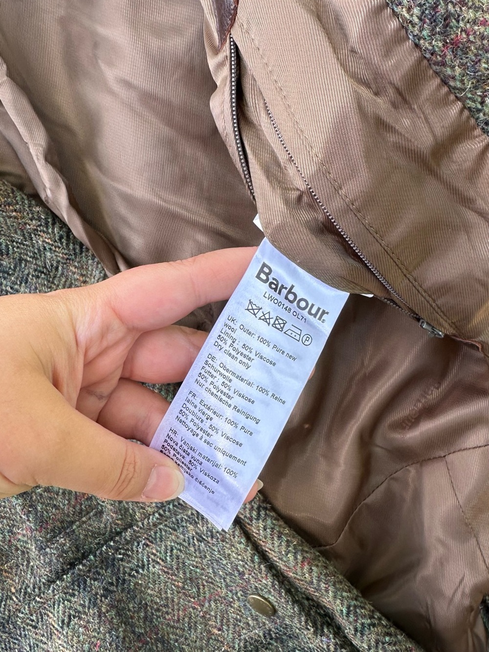 Women’s Plaid Barbour Wool Jacket Size 12 - Picture 5 of 7